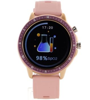 Smartwatch damski Hagen na różowym pasku HA-S02. informacja o dystansie, krokach, spalonych kaloriach, pomiar tętna, ciśnienia krwi, tlenu we krwi, funkcje sportowe, interfejs wyszukiwania 5.jpg